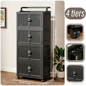 Foldable Rolling Storage Cabinet - Thumbnail Image 4