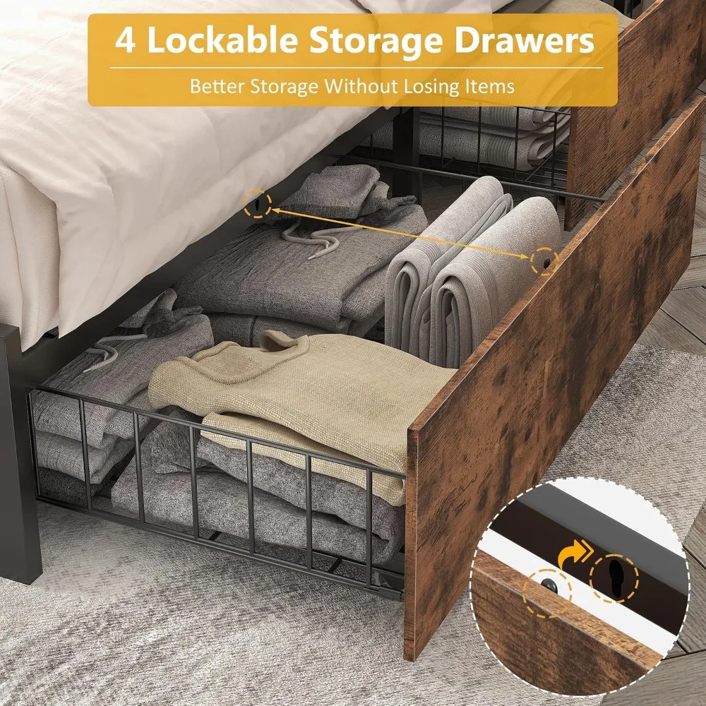 Vintage Storage Bed Frame - Image 4