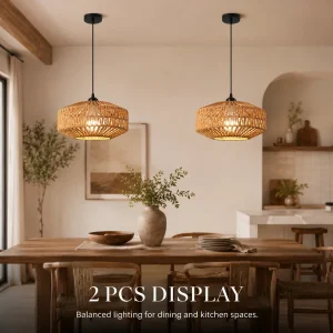 Boho Woven Pendant Light - Thumbnail Image 2