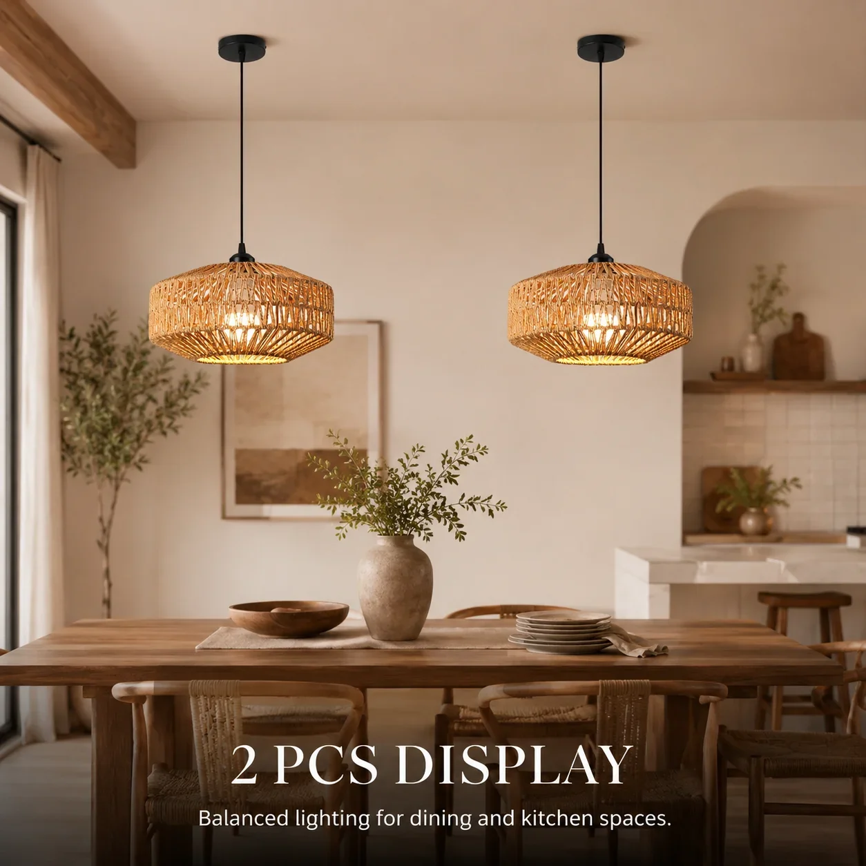 Boho Woven Pendant Light - Image 2