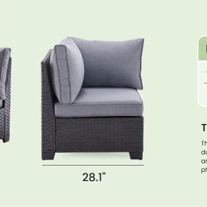 Modular Outdoor Sectional Sofa - Thumbnail Image 10