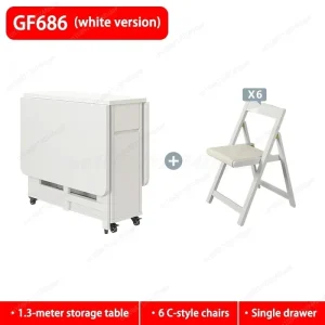Foldable Space-Saving Dining Table - Thumbnail Image 8