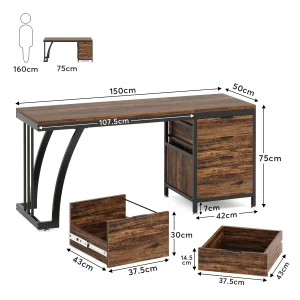 Spacious Reversible Storage Desk - Thumbnail Image 4