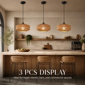 Boho Woven Pendant Light - Thumbnail Image 3