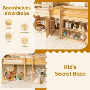 Twin Low Loft Storage Bed - Thumbnail Image 5
