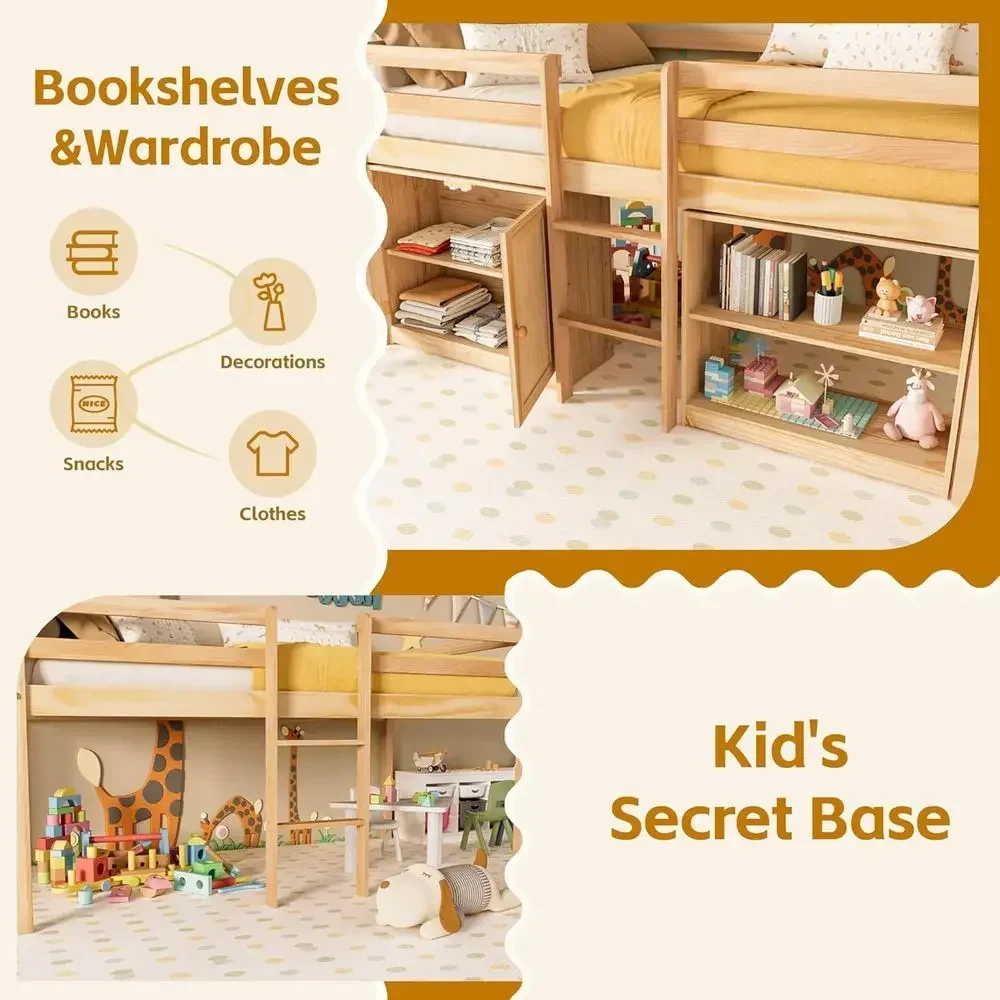 Twin Low Loft Storage Bed - Image 5