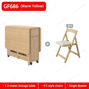 Foldable Space-Saving Dining Table - Thumbnail Image 9