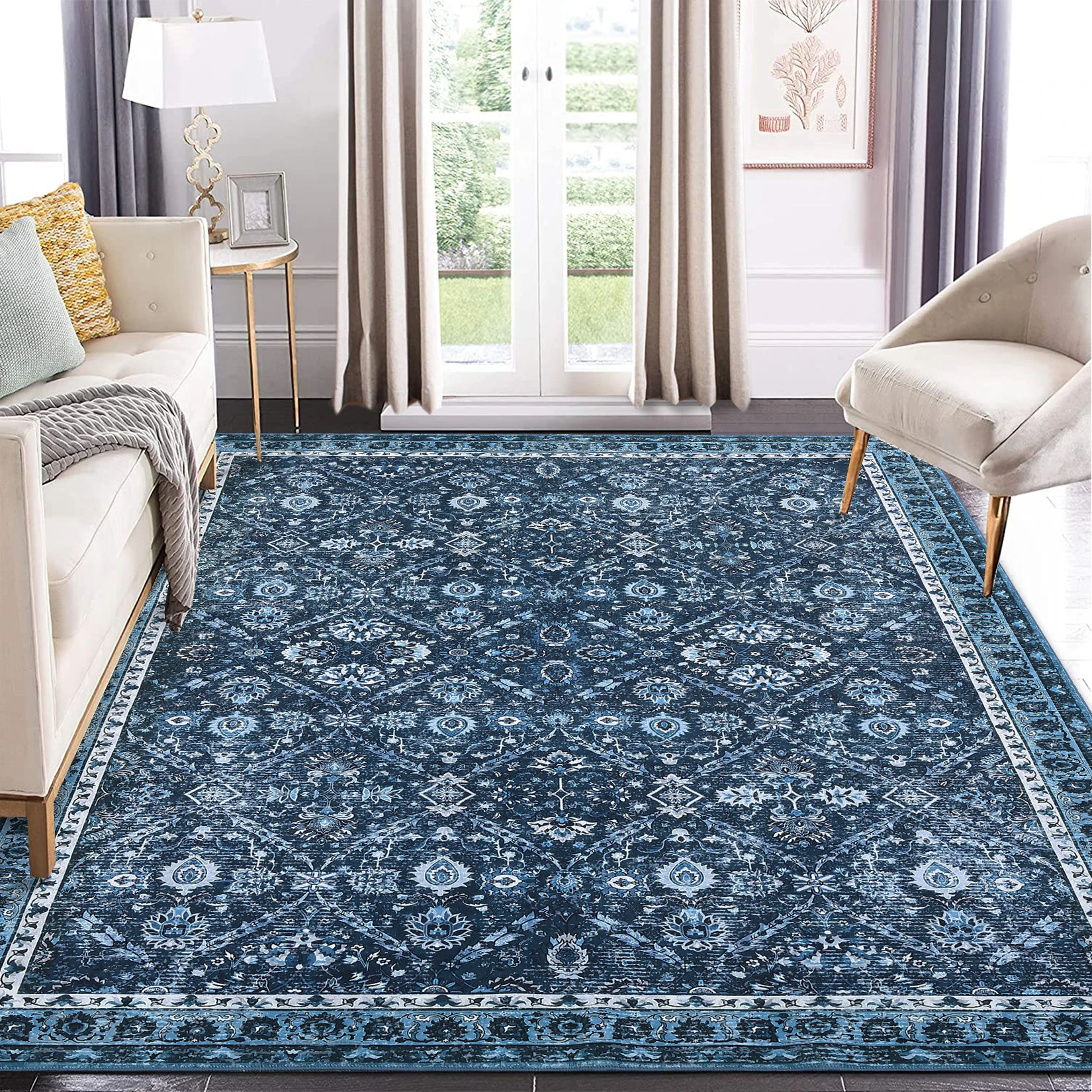 Washable Moroccan Trellis Rug - Image 1
