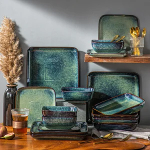 Elegant Green Square Dinnerware - Thumbnail Image 2