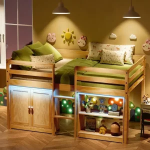 Twin Low Loft Storage Bed