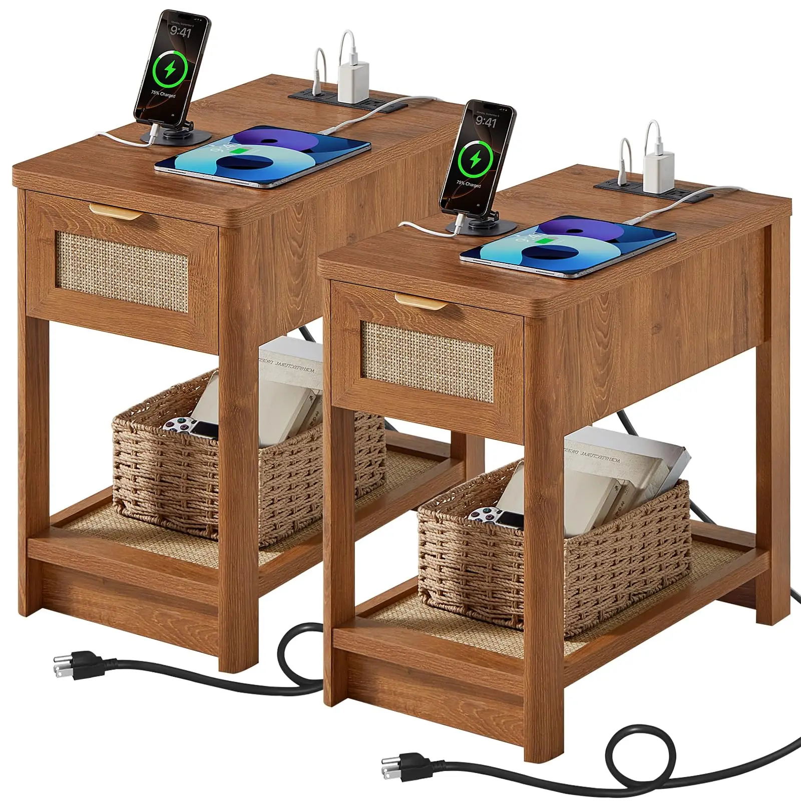 Boho Charging Nightstand Set - Image 6