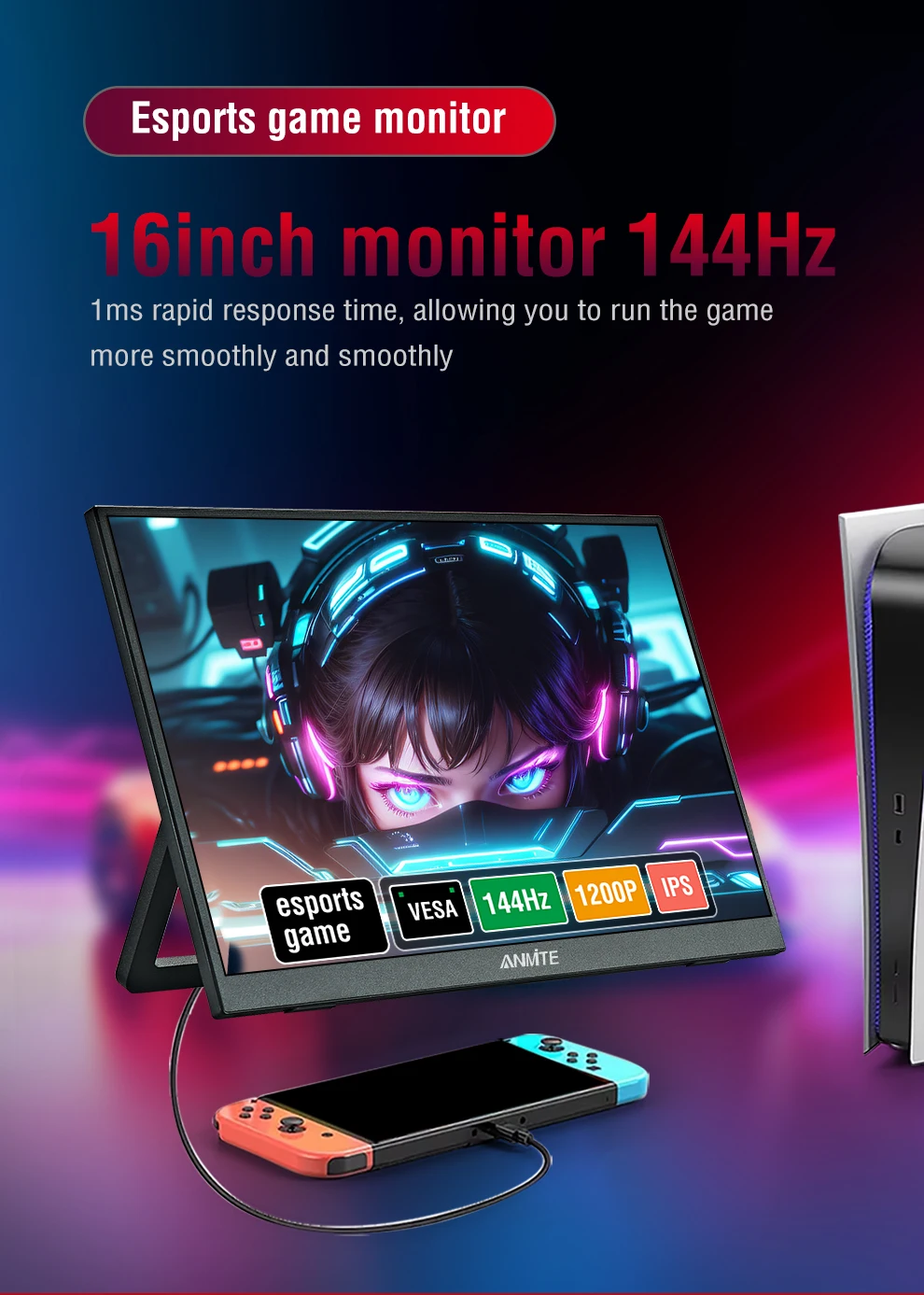 Portable 144Hz Gaming Monitor - Image 3