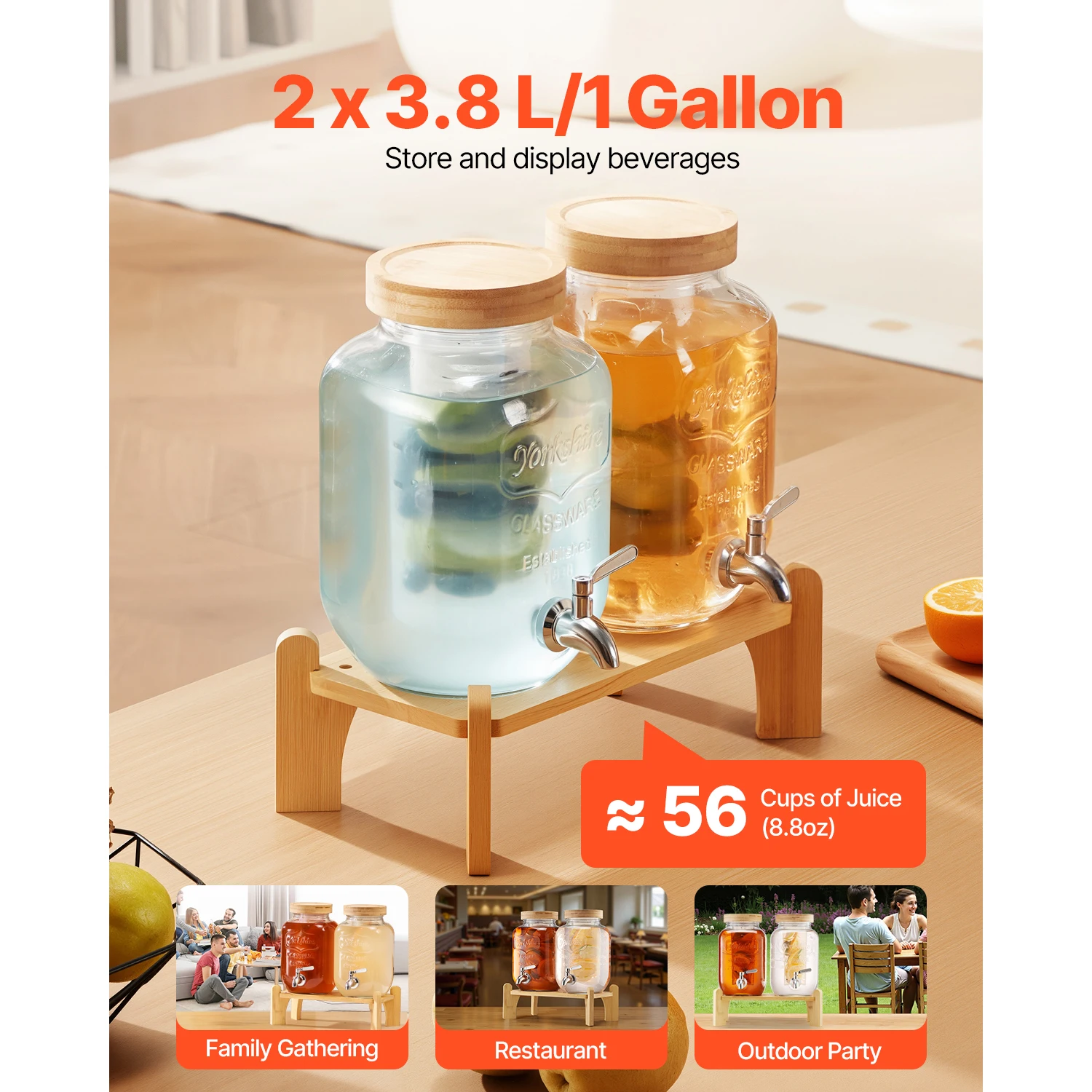 Dual Glass Beverage Dispenser - Image 3