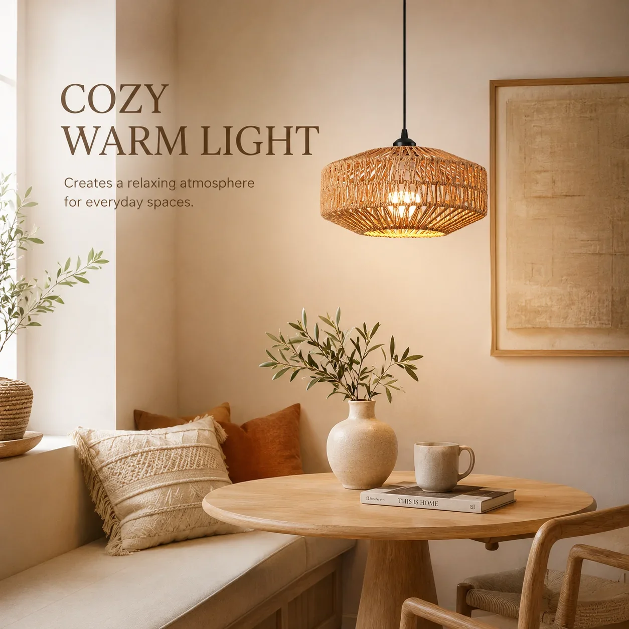 Boho Woven Pendant Light - Image 1