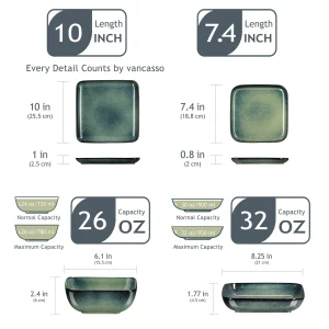 Elegant Green Square Dinnerware - Thumbnail Image 3