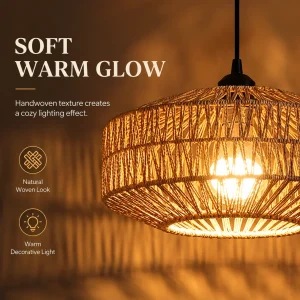 Boho Woven Pendant Light - Thumbnail Image 4